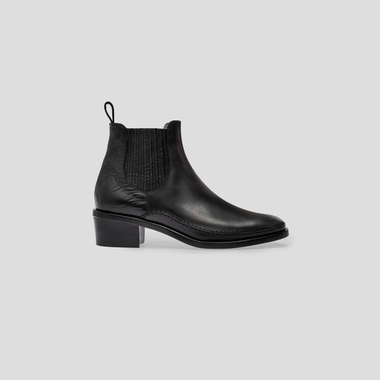 New York ankle boots in smooth leather