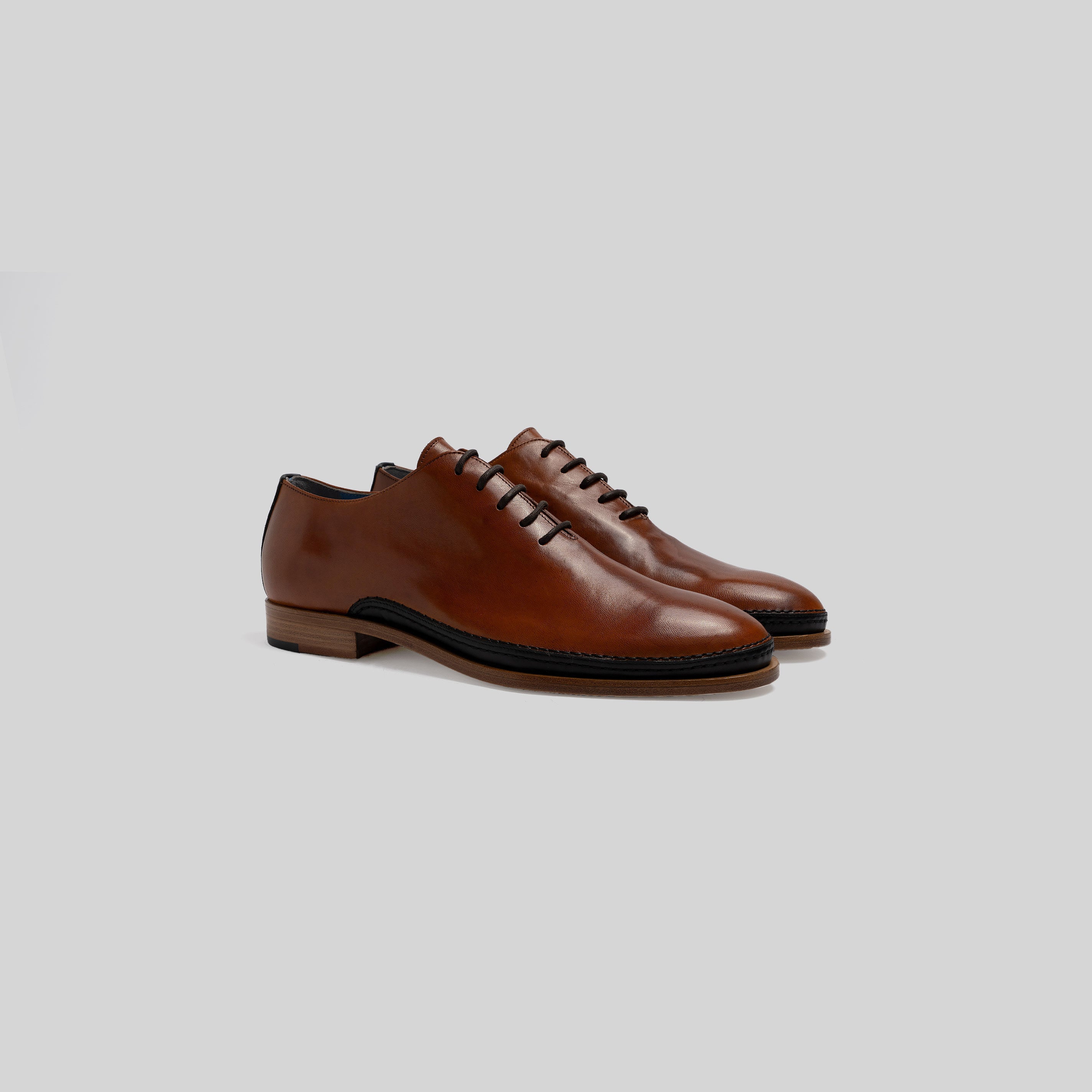 Roma Bamboo shoes in two-tone smooth leather