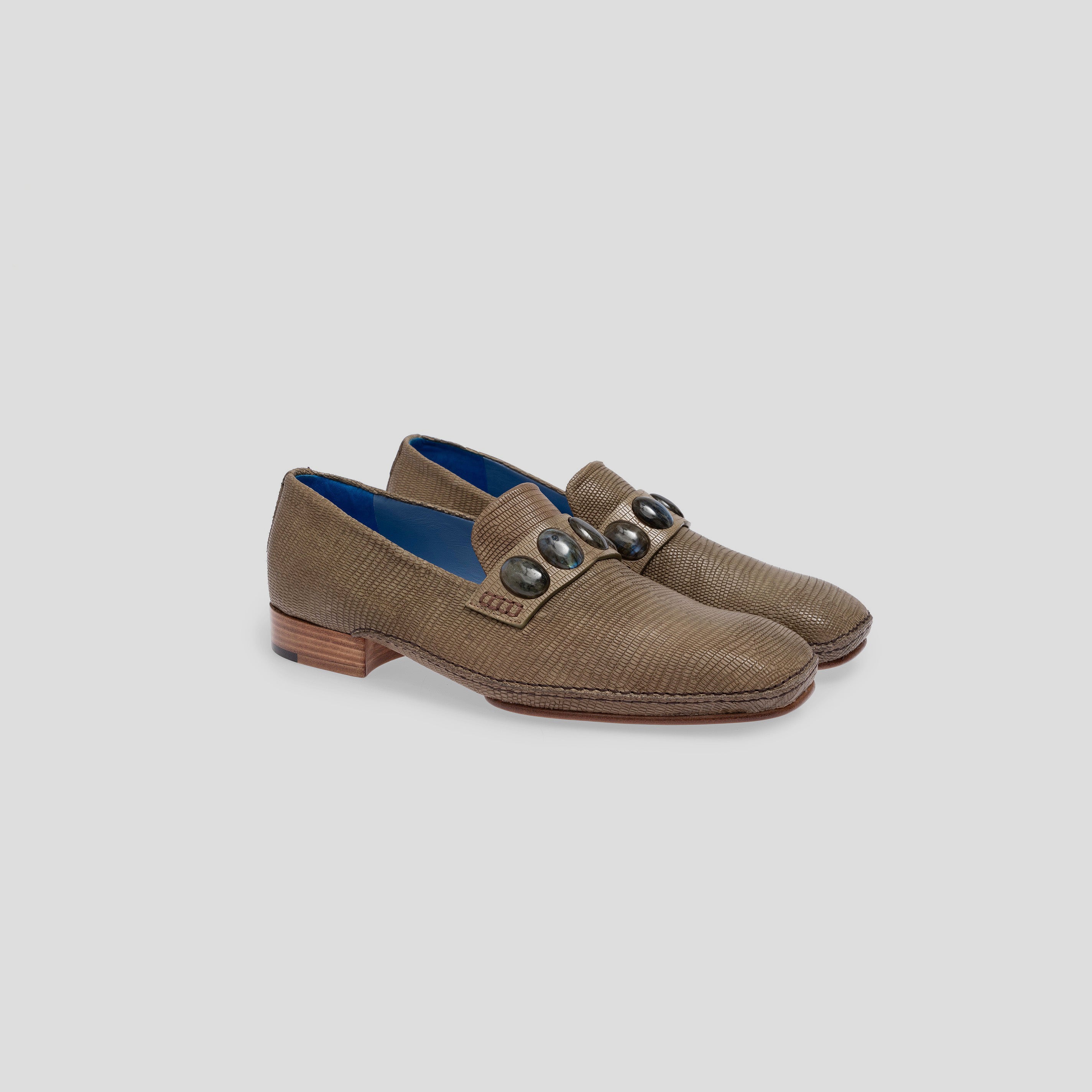 Saint Tropez loafers in embossed lizard leather  